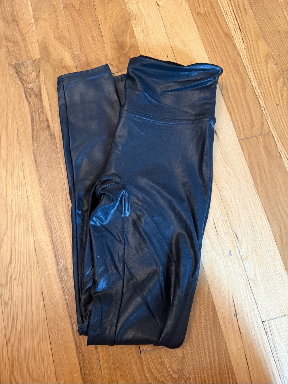 Spanx Faux Leather Like Black Leggings